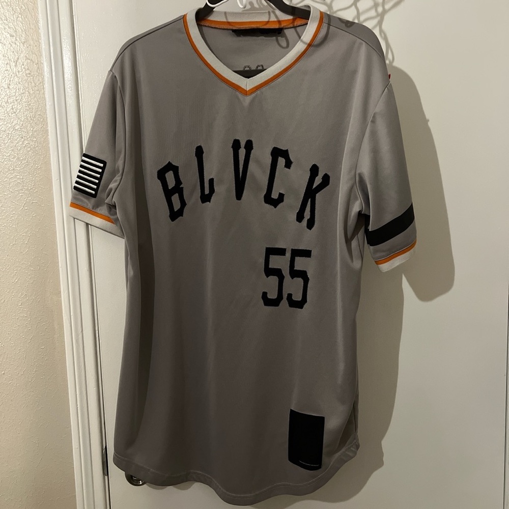 Black Scale Jersey Knit Tee
